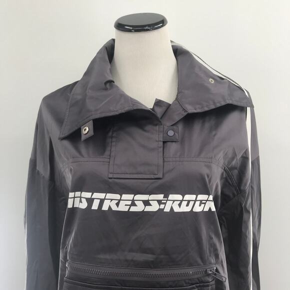 Mistress Rocks Raid Gray Oversized Pull On Jacket - Picture 6 of 12